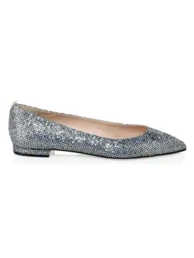 Shop Sjp By Sarah Jessica Parker Story Glitter Flats In Silver