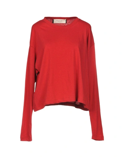 Shop Marni Basic Top In Red