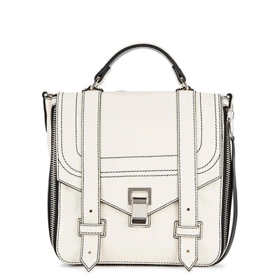 Shop Proenza Schouler Ps1+ White Leather Backpack