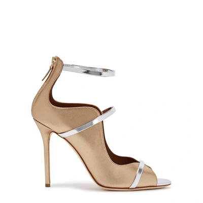 Shop Malone Souliers Mika 100 Bronze Leather Pumps In Gold