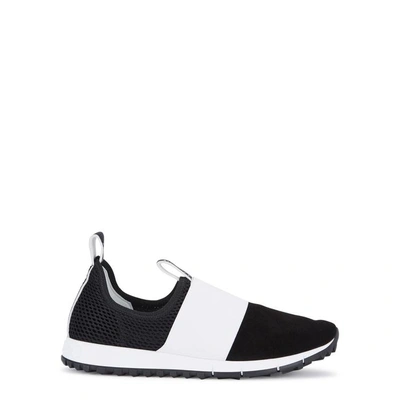 Shop Jimmy Choo Oakland Monochrome Trainers In Black And White