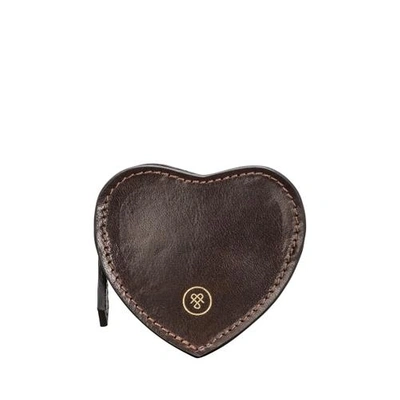 Shop Maxwell Scott Bags Maxwell Scott Real Italian Leather Heart Coin Purse - Mirabella Brown