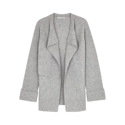 Shop Vince Grey Wool And Cashmere-blend Cardigan
