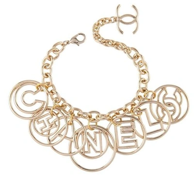 Shop Susan Caplan Vintage 2016 Chanel Logo Charm Bracelet