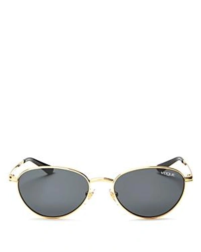 Shop Vogue Eyewear Women's Gigi Hadid For Vogue Round Sunglasses, 53mm In Gold/gray