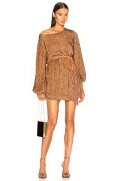 Shop Retroféte Grace Dress In Bronze