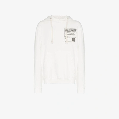 Shop Maison Margiela Stereotype Hooded Sweatshirt In White