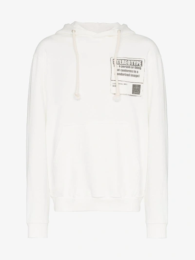 Shop Maison Margiela Stereotype Hooded Sweatshirt In White