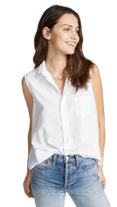 Shop Frank & Eileen Fiona Tank Top In Classic White