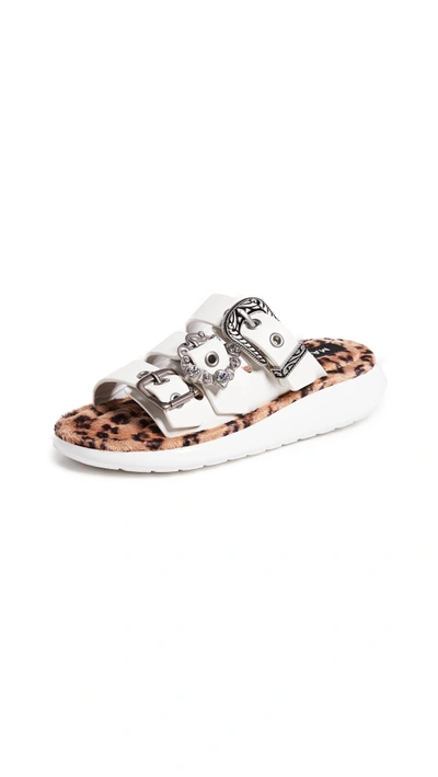Shop Marc Jacobs Emerson Buckle Sport Sandals In White Multi