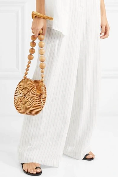 Shop Cult Gaia Luna Bamboo Shoulder Bag In Neutral