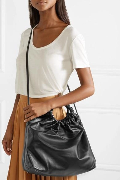 Shop The Row Double Circle Xl Leather Tote In Black