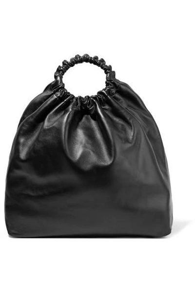 Shop The Row Double Circle Xl Leather Tote In Black