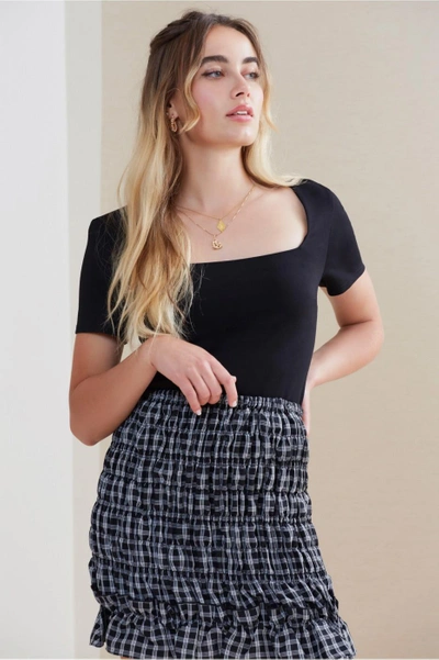 Shop Finders Keepers Merci Skirt In Black Check