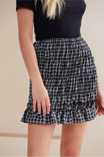 Shop Finders Keepers Merci Skirt In Black Check