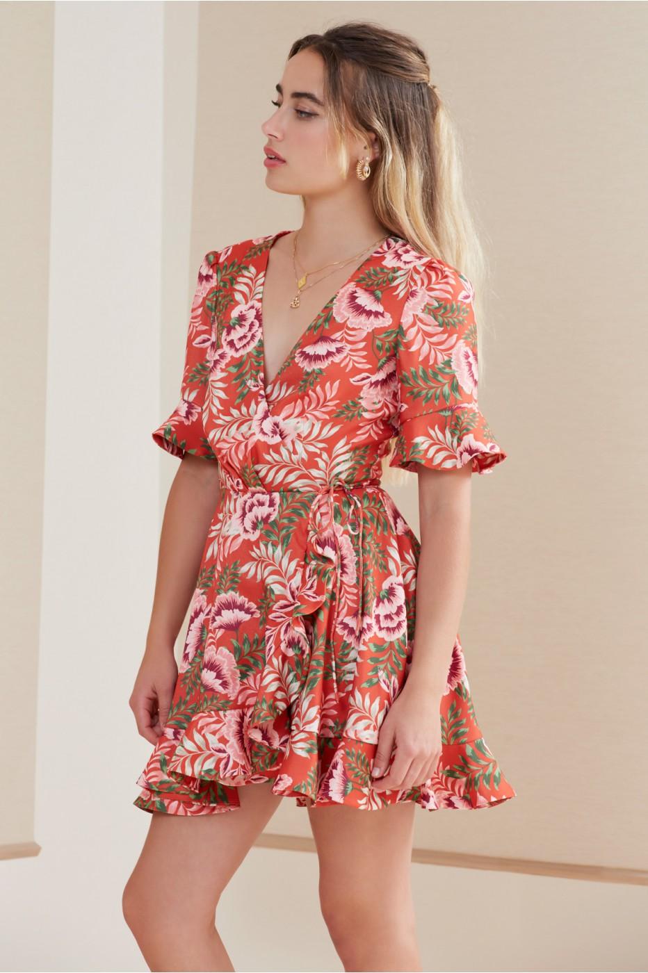 finders keepers songbird wrap dress