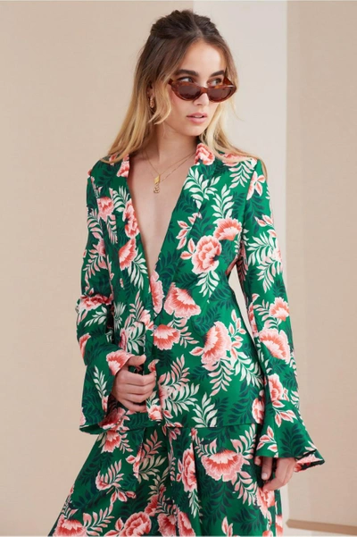 Shop Finders Keepers Songbird Jacket In Forest Floral