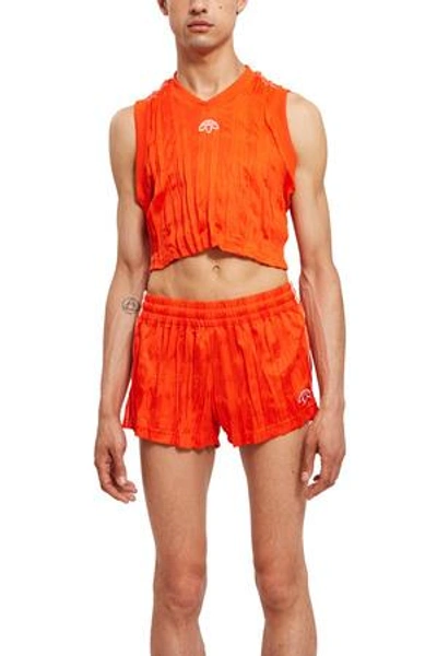 Shop Adidas Originals By Alexander Wang Opening Ceremony Aw Jersey Crop T-shirt In Red