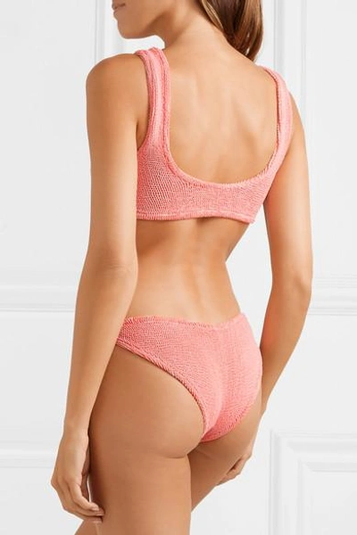Shop Hunza G Seersucker Bikini In Pink