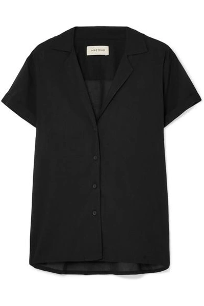 Shop Matteau Cotton-voile Shirt In Black