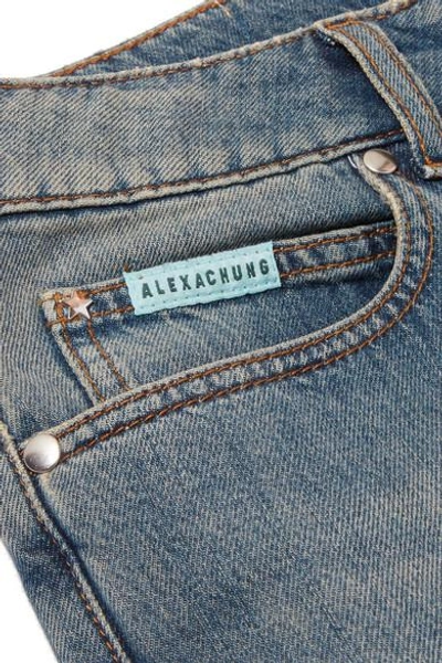Shop Alexa Chung High-rise Flared Jeans In Mid Denim