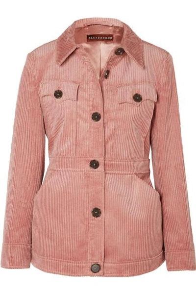 Shop Alexa Chung Cotton-blend Corduroy Jacket In Pink