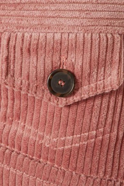 Shop Alexa Chung Cotton-blend Corduroy Bootcut Pants In Pink