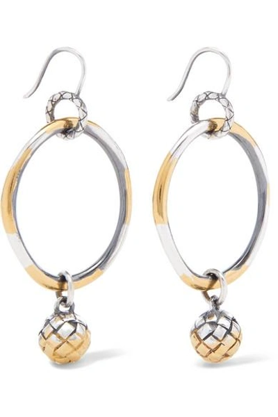 Shop Bottega Veneta Dichotomy Gold-plated Silver Earrings