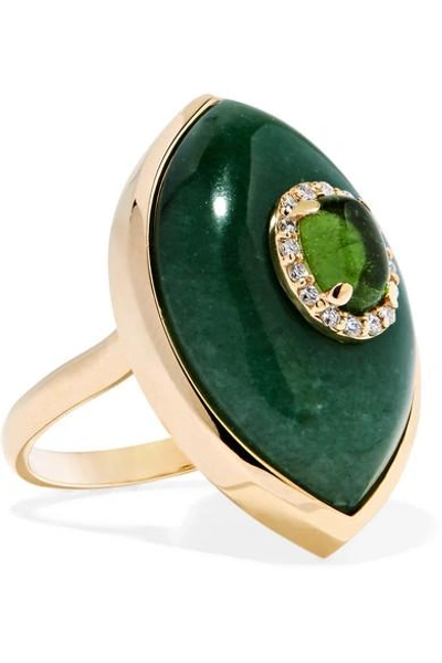 Shop Marlo Laz Iris 14-karat Gold Multi-stone Ring