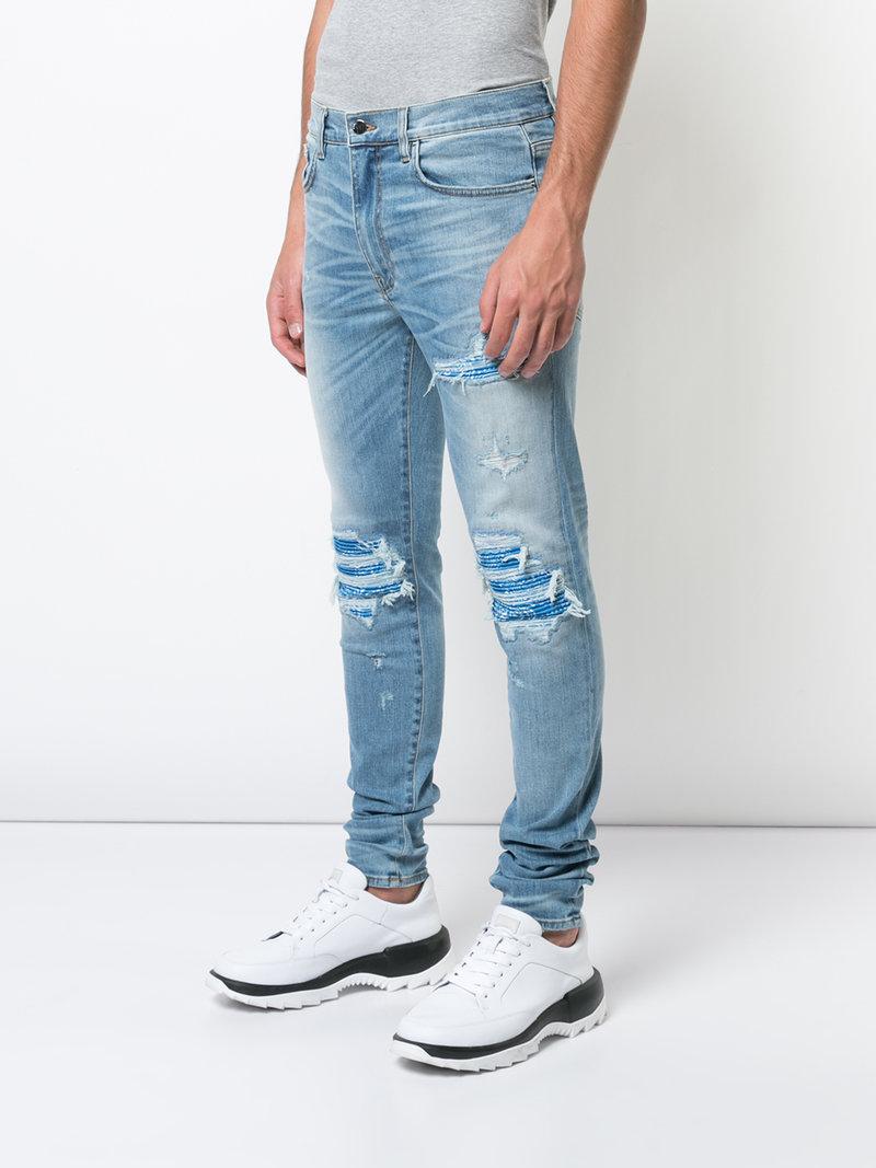 amiri jeans blue patch