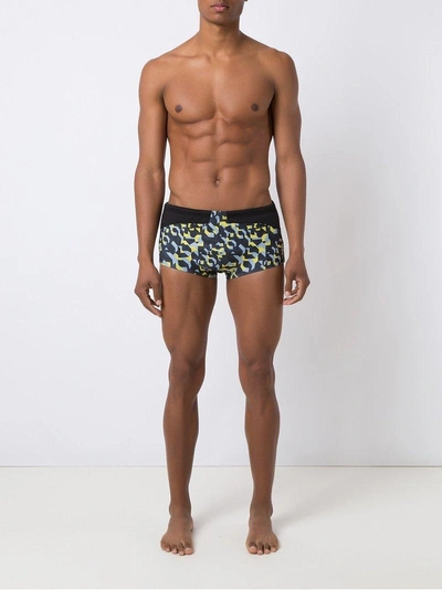 Shop Amir Slama Geometric-print Trunks