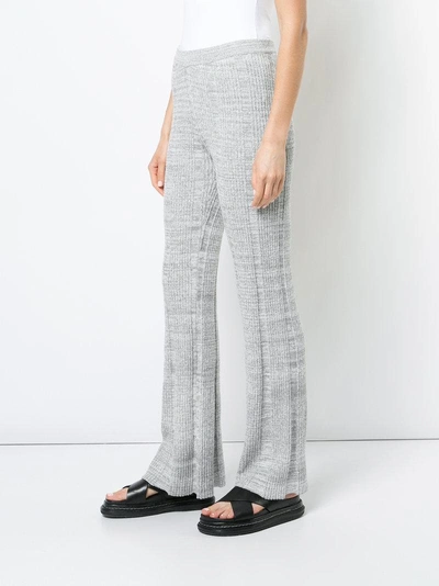 Shop Elizabeth And James Flared Knit Trousers - Grey