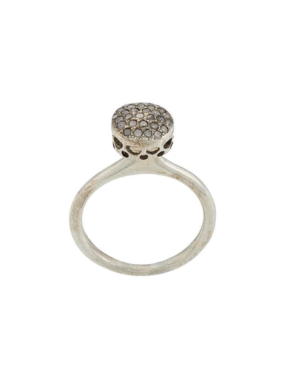 Shop Rosa Maria Diamond Circular Ring - Metallic