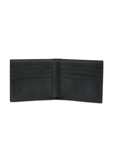Shop Prada Printed Logo Wallet - Black