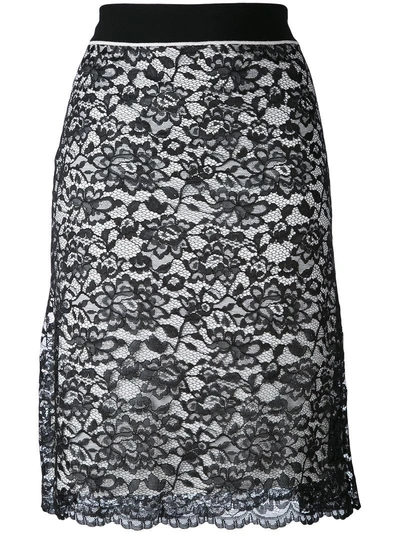 Shop Rabanne Lace Layered Skirt