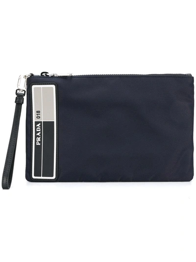 Shop Prada Pouch Bag - Blue