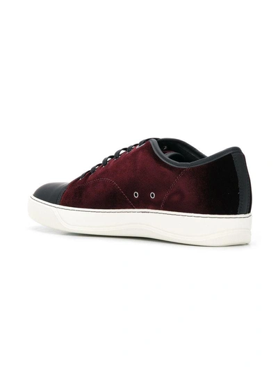 Shop Lanvin Toe-capped Sneakers - Red