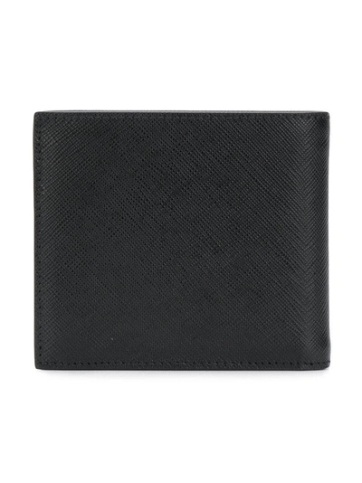 Shop Prada Bi-fold Logo Wallet - Black
