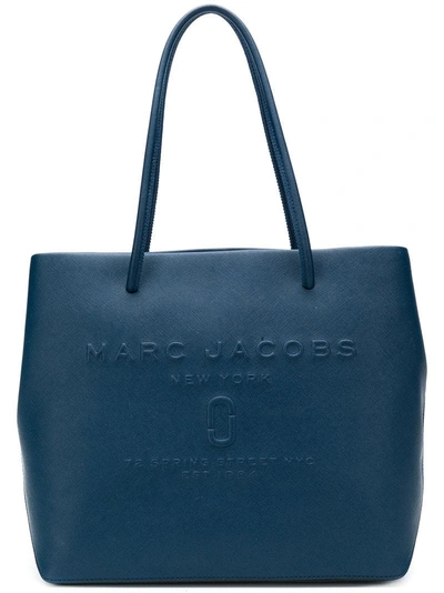 Shop Marc Jacobs Logo Shopper Tote - Blue