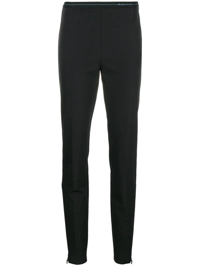 Shop Prada Technical Tailored Leggings - Black