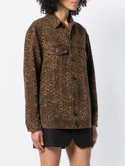 Shop Alexander Wang Leopard Print Jacket - Brown