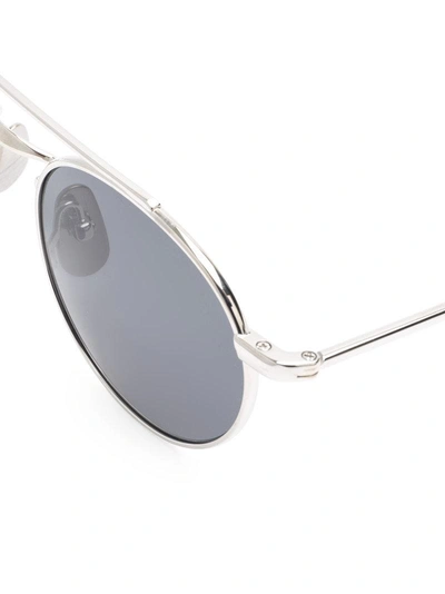 Shop Thom Browne Round Framed Sunglasses In Grey
