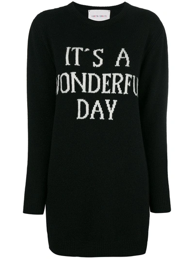 Shop Alberta Ferretti It's A Wonderful Day Sweater Dress