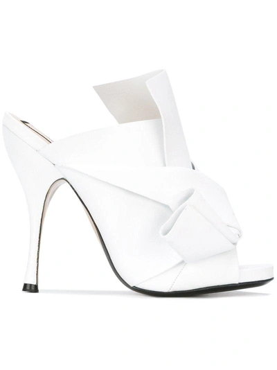 Shop N°21 Nº21 Knotted Stiletto Sandals - White