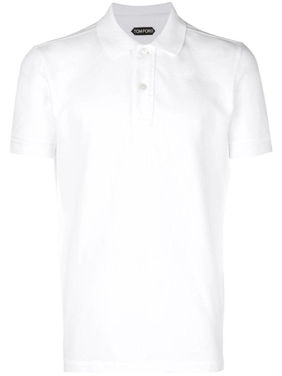 Shop Tom Ford Tennis Piquet Polo Shirt - White