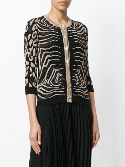 Shop Just Cavalli Animal Pattern Cardigan - Black