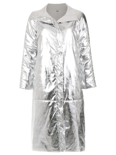 metallic long coat