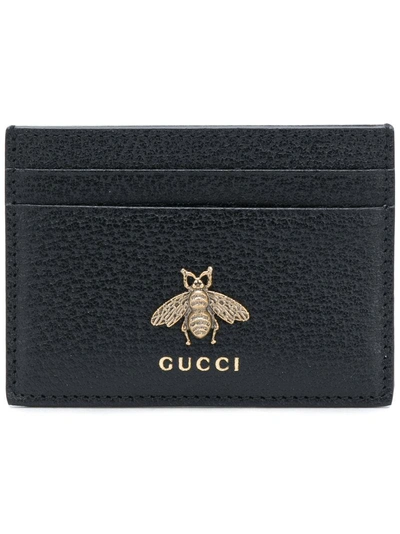 Shop Gucci Animalier Card Case - Black