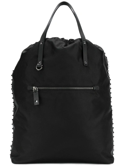 Shop Valentino Garavani Rockstud Backpack - Black