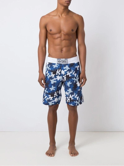 Shop Amir Slama Camouflage-print Swim Shorts
